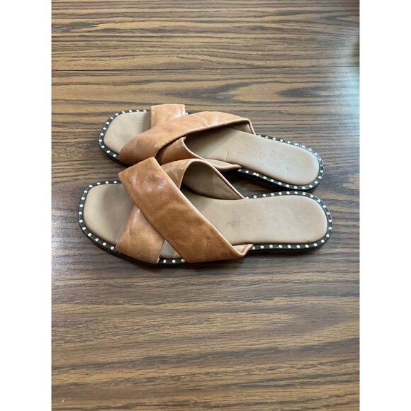 Mila Paoli tan slip on sandal - Picture 4 of 7